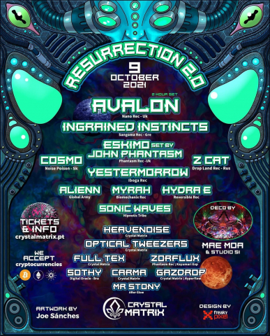 9 Outubro - CRYSTAL MATRIX \ RESSURECTION 2.0