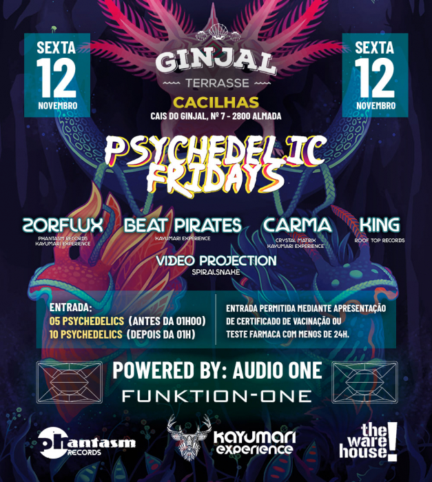 12 Novembro - Ginjal Presents: Psychedelic Fridays